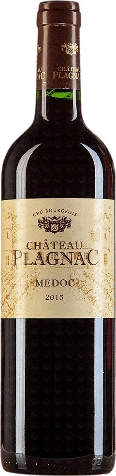 Вино Chateau Plagnac Cru Bourgeois, Medoc AOC, 2015