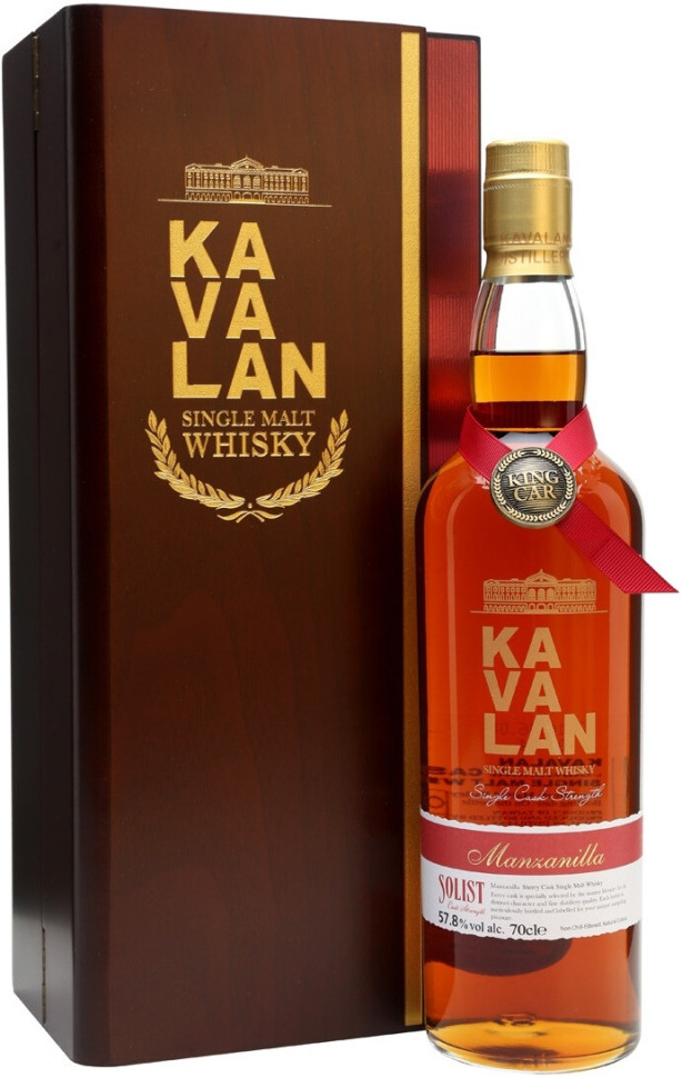 Виски Kavalan Solist Manzanilla Single Cask 56 3% wooden box 700 мл