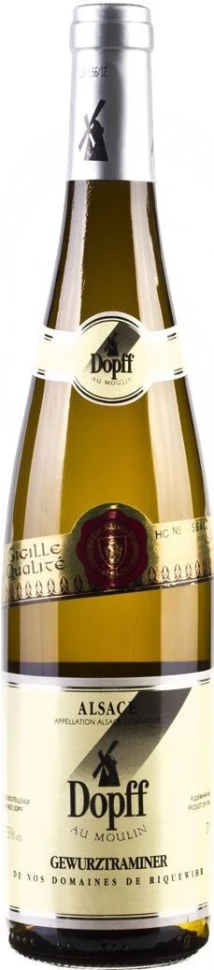 Вино Dopff au Moulin, Gewurztraminer de Riquewihr, Alsace AOC, 2013