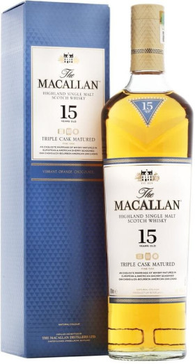 Виски Macallan Triple Cask Matured 15 Years Old gift box 700 мл