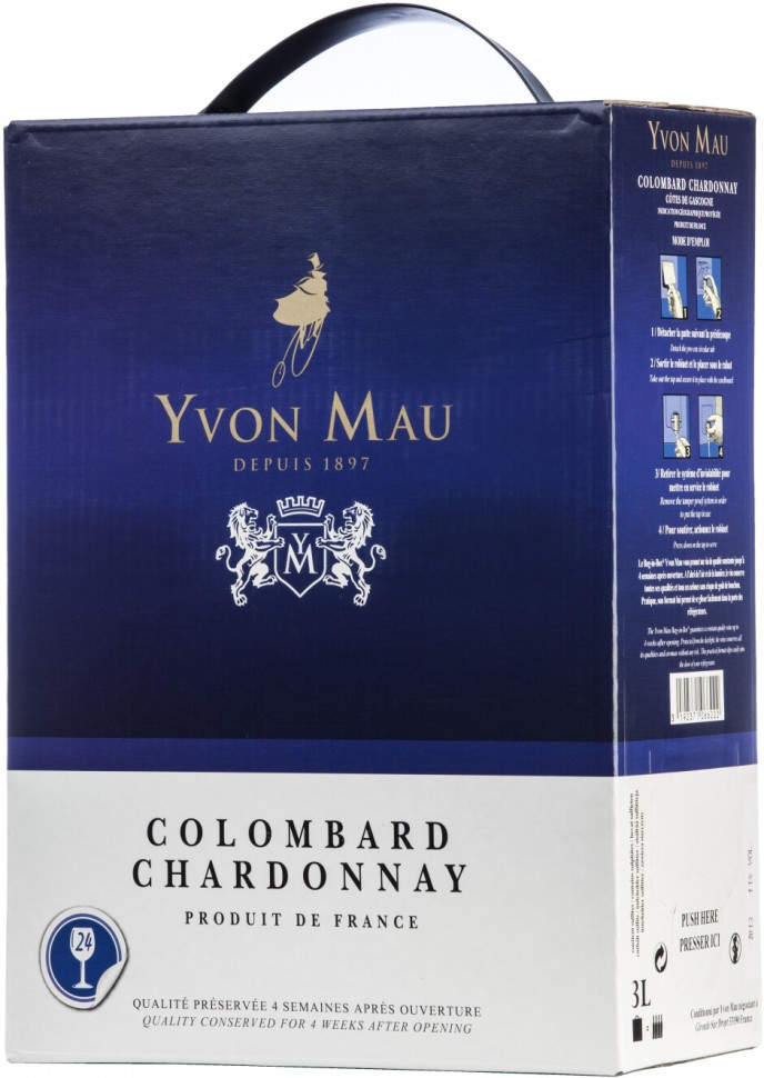 Вино Yvon Mau Colombard Chardonnay 3 л