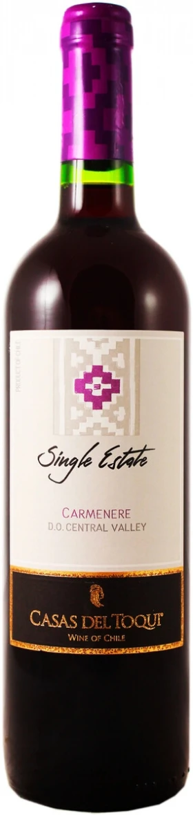 Вино Casas del Toqui, Single Estate Carmenere, Central Valley DO, 2018