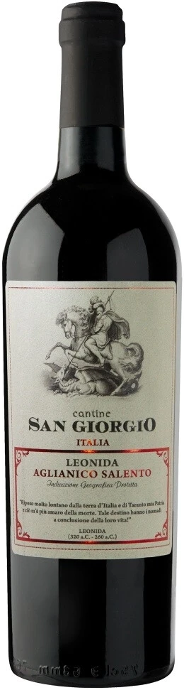 Вино Cantine San Giorgio, "Leonida", Aglianico Salento IGP, 2018