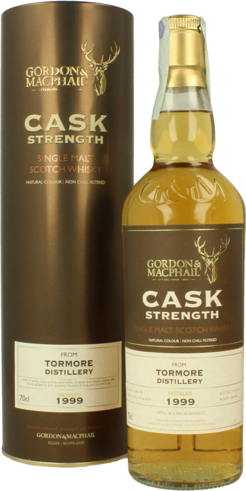 Виски Gordon & MacPhail Cask Strength Tormore 1999 in tube 700 мл
