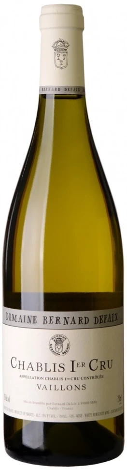 Вино Domaine Bernard Defaix, Chablis Premier Cru Les Vaillons, 2017