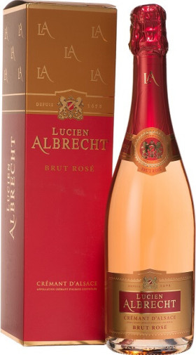 Игристое вино Lucien Albrecht Brut Rose Cremant d Alsace AOC gift box