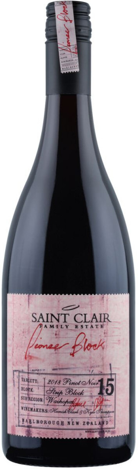 Вино Saint Clair Pioneer Block 15 Strip Block Pinot Noir 2018