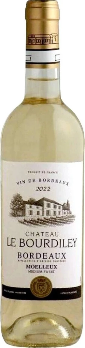 Вино Chateau Le Bourdiley, Blanc Medium-Sweet, Bordeaux AOP, 2022