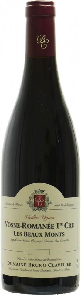 Вино Domaine Bruno Clavelier Vosne Romanee 1er Cru Les Beaux Monts Vieilles Vignes AOC 2016