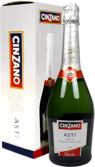 Игристое вино Cinzano Asti Spumante DOCG gift box with 2 glasses