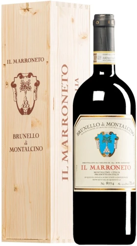Вино Il Marroneto, Brunello di Montalcino DOCG, 2019, wooden box, 1.5 л