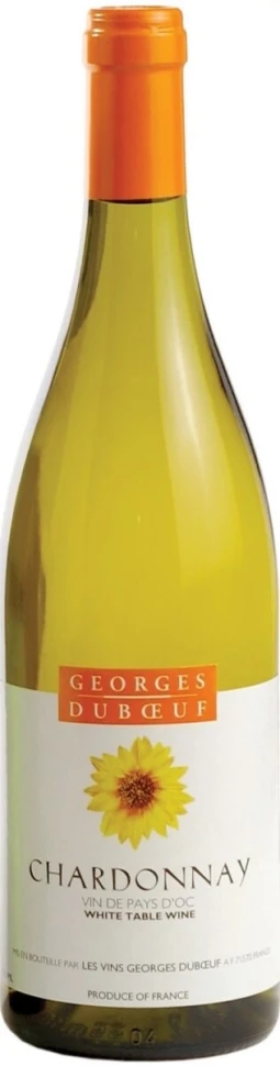 Вино Georges Duboeuf, Chardonnay, Vin de Pays d'Oc, 187 мл