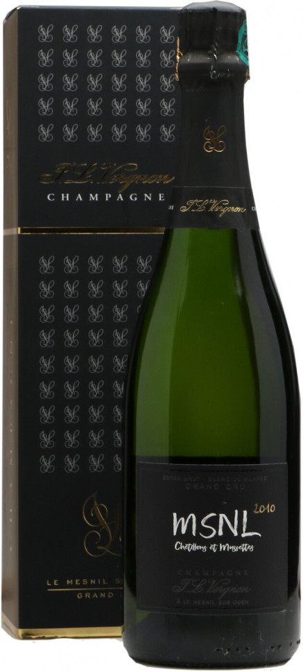 Шампанское Champagne JL Vergnon MSNL Extra Brut Blanc de Blancs Grand Cru 2010 gift box