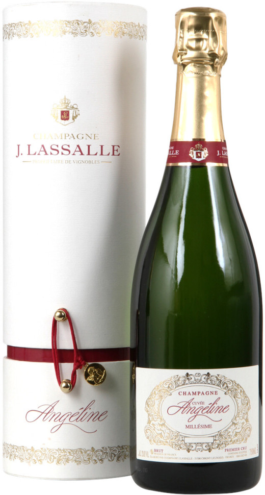 Шампанское J Lassalle Cuvee Angeline Brut Premier Cru Chigny Les Roses 2012 gift box