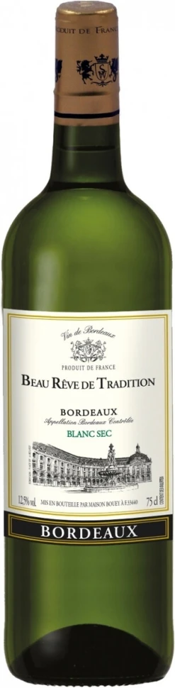 Вино Beau Reve de Tradition Blanc Sec, Bordeaux АОC, 2023