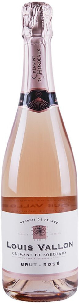 Игристое вино Louis Vallon Cremant de Bordeaux AOC Brut Rose