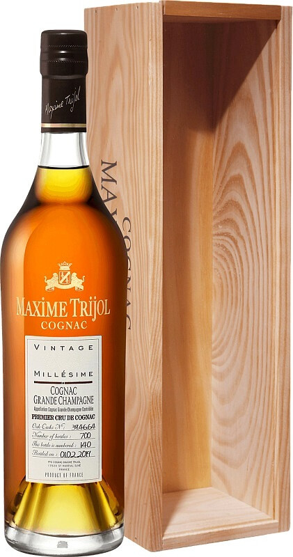 Коньяк Maxime Trijol Grande Champagne Premier Cru AOC 1990 wooden box 700 мл