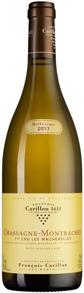 Вино Francois Carillon, Chassagne-Montrachet Les Macherelles AOC, 2017
