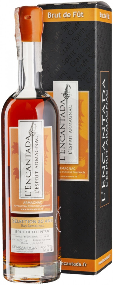 Арманьяк L Encantada Selection 20 Ans Armagnac AOC gift box 500 мл