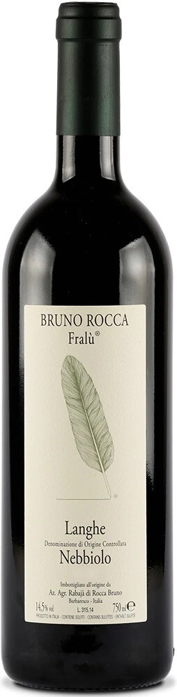Вино Rabaja di Bruno Rocca, Nebbiolo Fralu, Langhe DOC, 2019