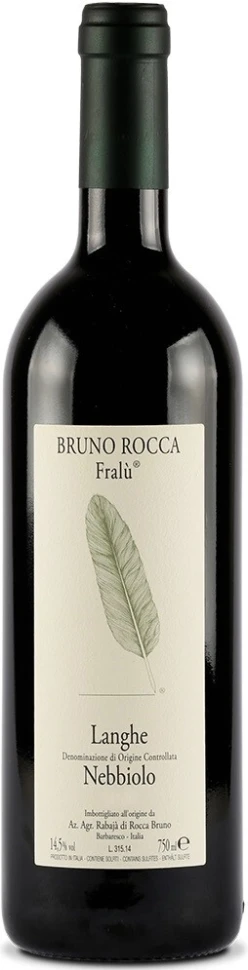 Вино Rabaja di Bruno Rocca, Nebbiolo Fralu, Langhe DOC, 2019