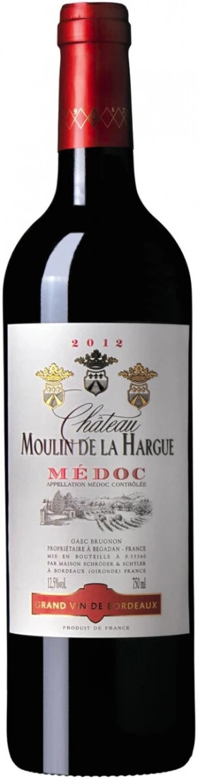 Вино Chateau Moulin De La Hargue, Medoc AOC, 2013