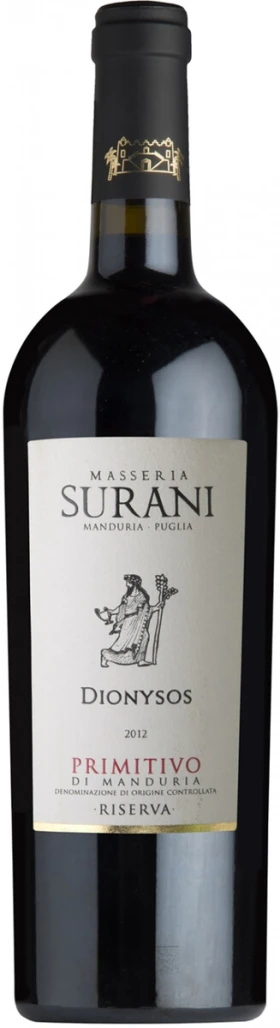 Вино Surani, Dionysos Primitivo di Manduria Riserva DOC, 2012