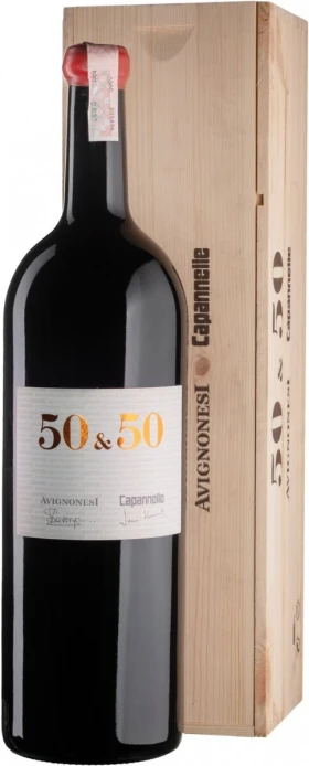 Вино Avignonesi-Capannelle, 50 &amp; 50, Vino da Tavola di Toscana IGT, 2015, wooden box, 3 л