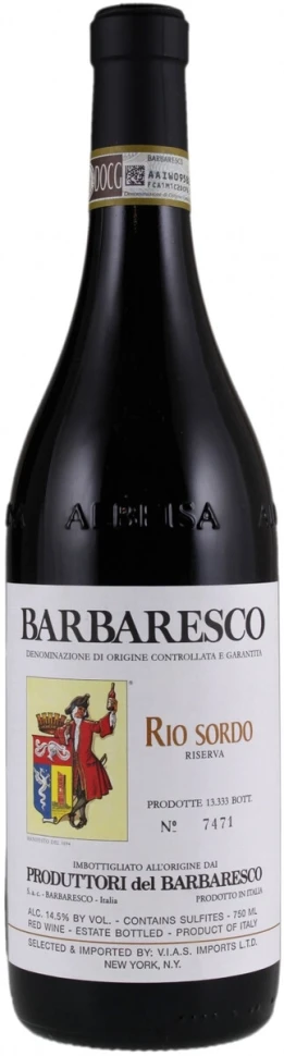 Вино Produttori del Barbaresco, Barbaresco Riserva Rio Sordo DOCG, 2015