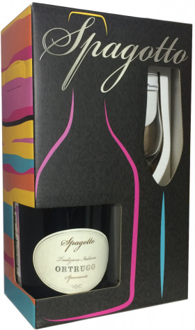 Игристое вино Spagotto Ortrugo DOC gift set with glass
