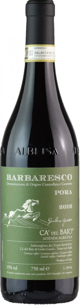 Вино Ca'del Baio, Barbaresco DOCG Pora, 2016