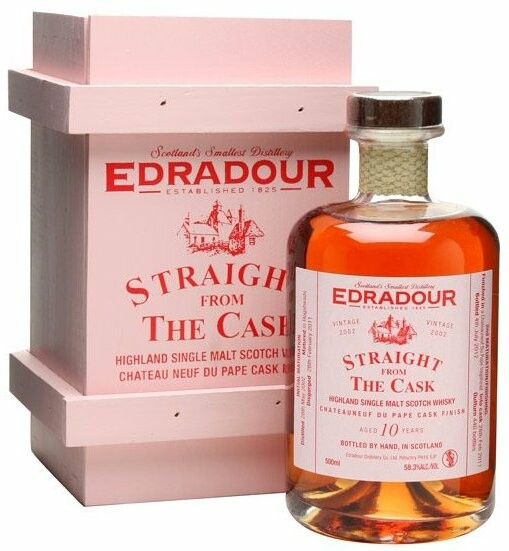 Виски Edradour Chateauneuf-du-Pape Cask Finish 10 Years 2002 57 5% gift box 500 мл