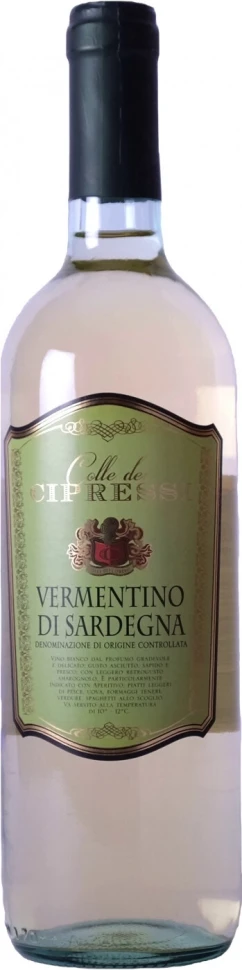 Вино Natale Verga, Colle dei Cipressi Vermentino di Sardegna DOC, 2018