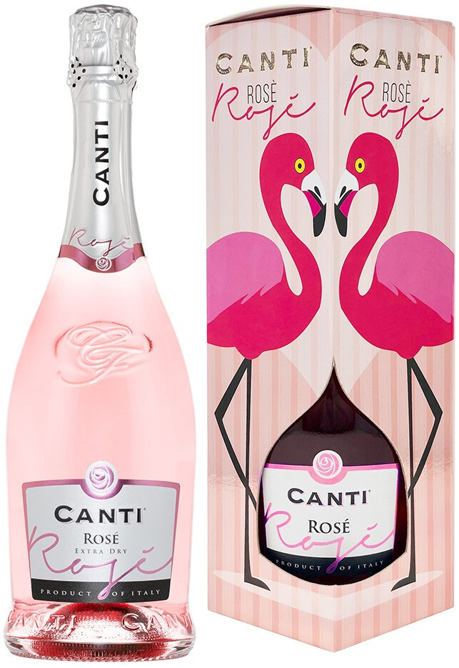 Игристое вино Canti Rose Extra Dry gift box Romantic
