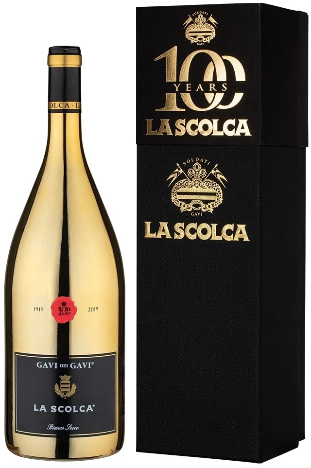 Вино La Scolca, Gavi di Gavi DOCG, 2018, gift box Golden, 1.5 л