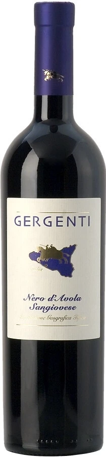 Вино Gergenti Nero d'Avola-Sangiovese, Sicilia IGT, 2013