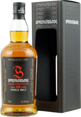 Виски Springbank Cask Strength 53 8% 12 Years Old gift box 700 мл