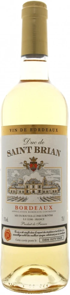 Вино "Duc de Saint Brian" Bordeaux AOC Blanc Moelleux