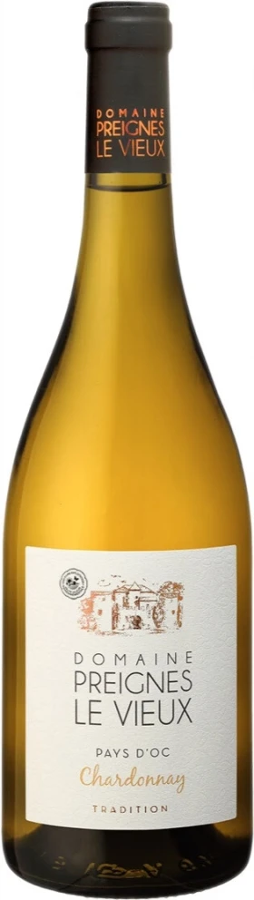 Вино Domaine Preignes le Vieux, Chardonnay Tradition, Pays d'Oc IGP, 2024