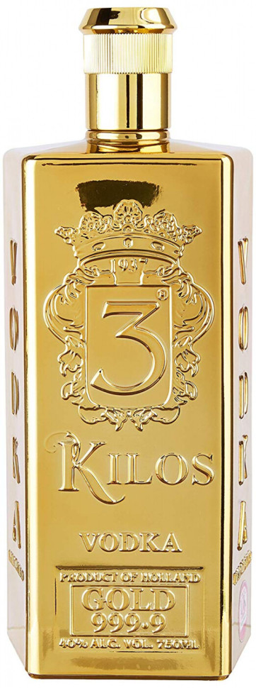 Водка 3 Kilos Vodka Gold 999 9 750 мл