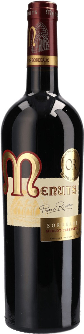 Вино Menuts Pierre Riviere Merlot Cabernets Bordeaux AOC 2018