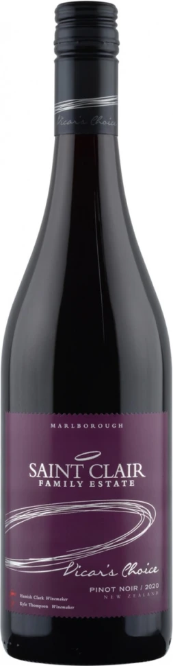 Вино Saint Clair, "Vicar's Choice" Pinot Noir, 2020