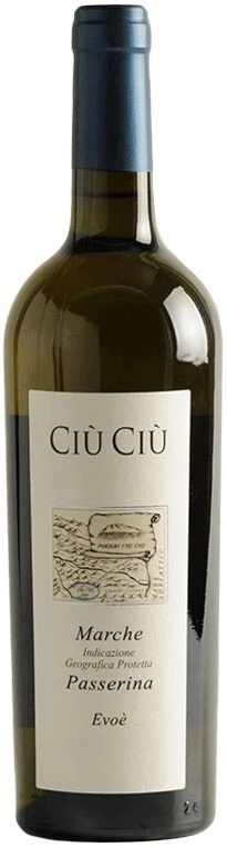 Вино Ciu Ciu, Evoe Passerina, Marche IGP, 2016