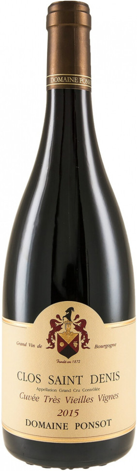 Вино Domaine Ponsot Clos Saint Denis Grand Cru Cuvee Tres Vieilles Vignes AOC 2015