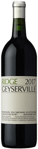 Вино Ridge, Geyserville, 2017