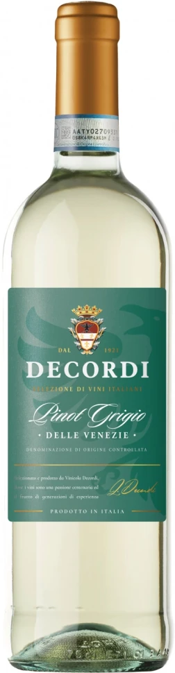 Вино Decordi Pinot Grigio delle Venezie DOC, 2022