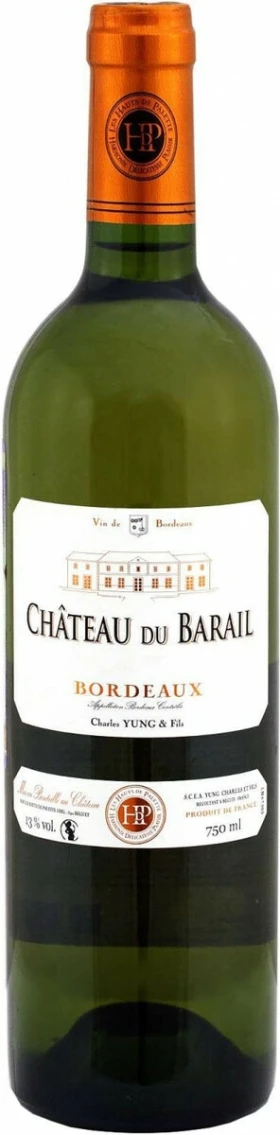 Вино Charles Yung &amp; Fils, "Chateau du Barail", Bordeaux AOC Blanc, 2017