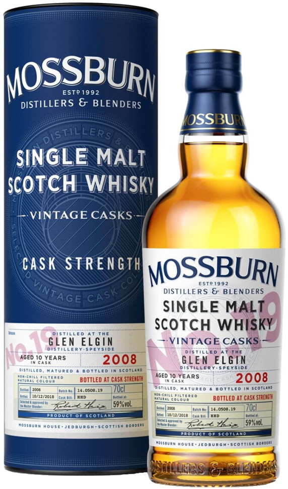 Виски Mossburn Vintage Casks No 19 Glen Elgin 2008 in tube 700 мл