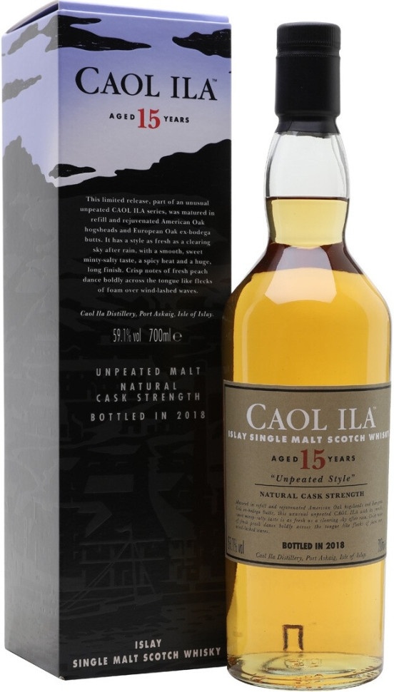 Виски Caol Ila 15 Years Old Unpeated Style 59 1% gift box 700 мл