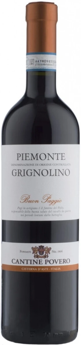 Вино Cantine Povero, Grignolino Buon Paggio, Piemonte DOC, 2021
